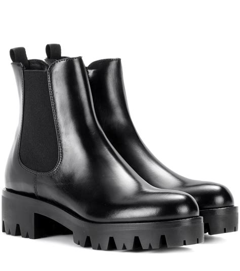 prada chelsea boot womens|women prada boots with pouch.